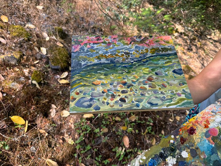 Anna's Painting at Dillon Creek